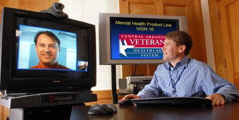 John Fortney, PhD demonstrates the interactive video used in Telemedicine-Based Collaborative Care. John Fortney, PhD demonstrates the interactive video used in Telemedicine-Based Collaborative Care.